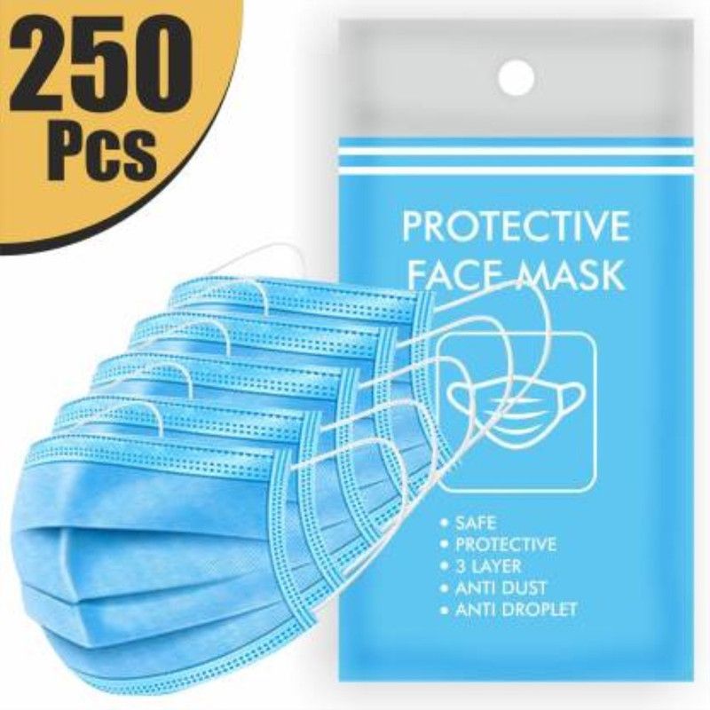 PALAMU MASK Surgical Mask  (Free Size, Pack of 250, 3 Ply)