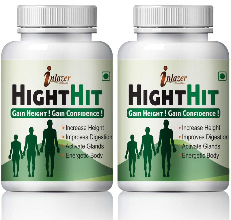 inlazer Height Hit Capsules To Increases Vitality And Energy, Relaxation And Grow Bones  (2 x 60 Capsules)
