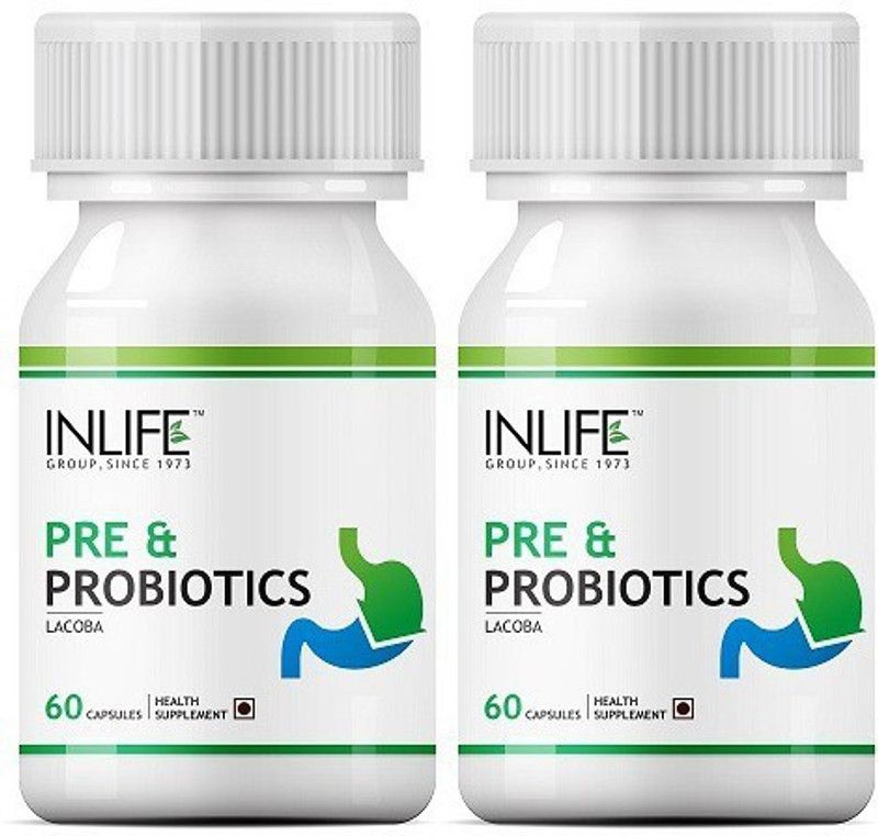 Inlife Prebiotics and Probiotics Supplement -60 Capsules (2 Pack)  (2 x 60 No)