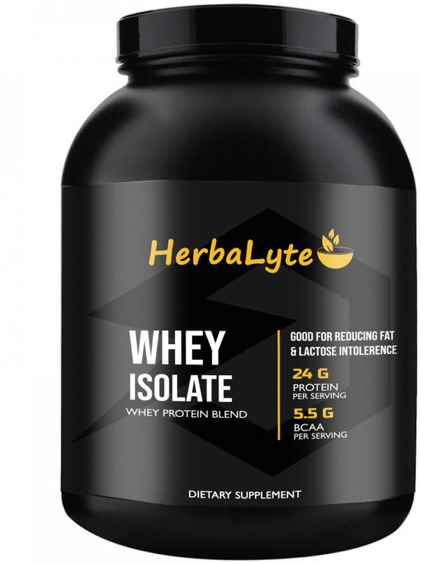 Herbalyte Nutrition 100% Whey Protein Isolate Supplement Powder (S265) Whey Protein  (5000 g, Belgian Chocolate)