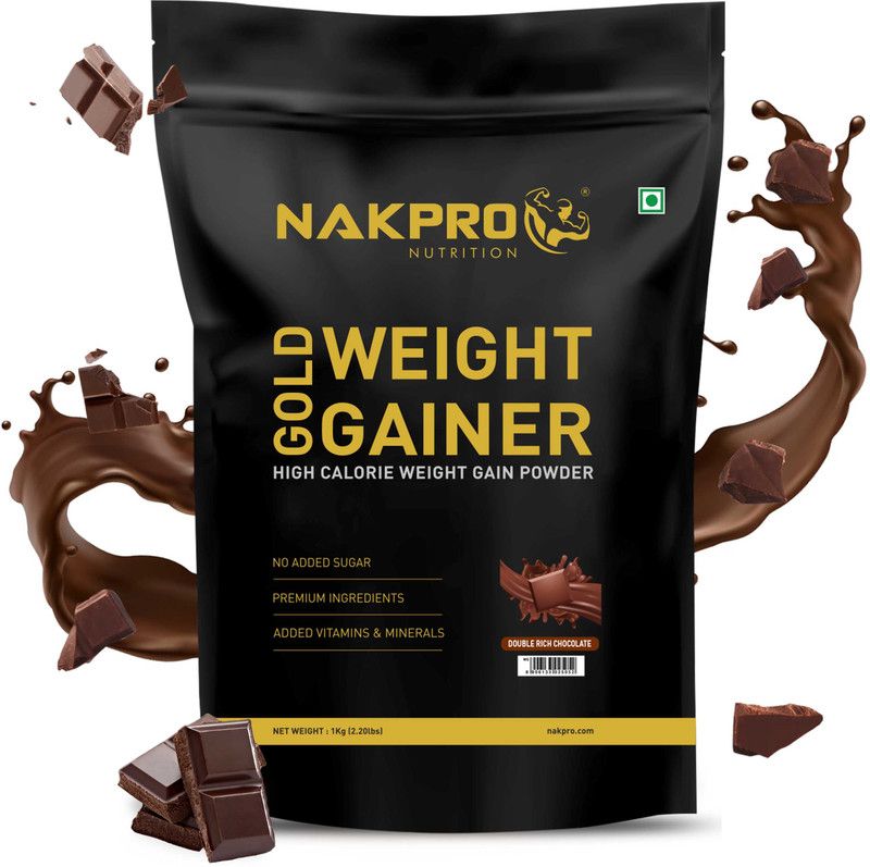 Nakpro WeightGainer High Protein&Calorie Protein Powder Weight Gainers/Mass Gainers  (1 kg, Double Rich Chocolate)