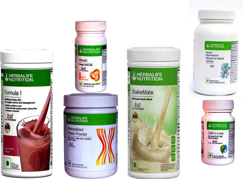 Herbalife Nutrition Formula 1 Rose Kheer,Protein,Afresh Peach,Shake Mate,Cell U Loss,Multivitamin Protein Shake  (1250 g, Rose Kheer, Peach)