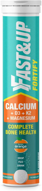 FAST&UP Fortify Calcium Vitamin D3 Tablet With Added Magnesium, Vitamin C & Vitamin K  (20 Tablets)