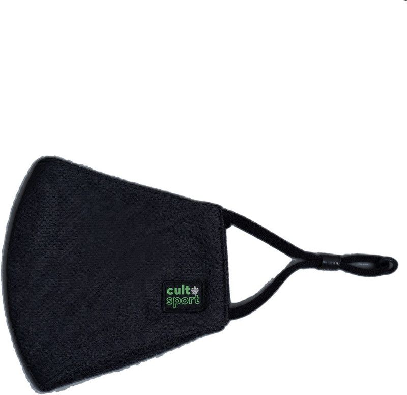 Cultsport Viro-shield Kids Face Mask - Pack of 3 Kids Antiviral maskCS600785 Cloth Mask With Melt Blown Fabric Layer  (Black, Free Size, Pack of 3)