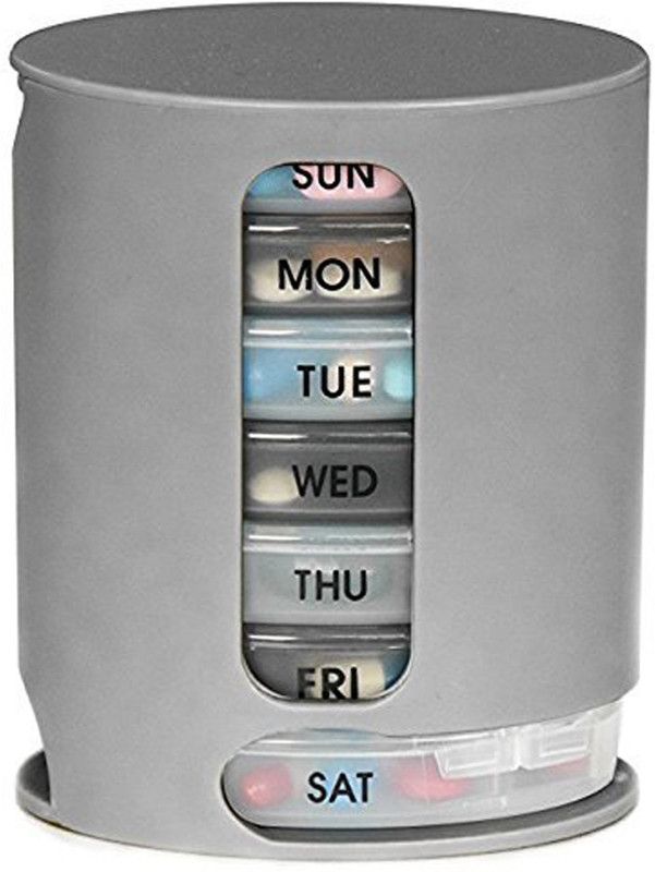 Divinext 7 day 7 Day Weekly Tablet Medicine Storage Box Pill Box  (Grey)