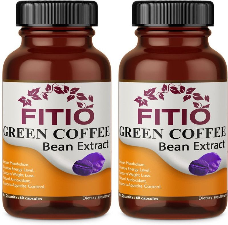 FITIO Pure Green Coffee Bean Extract Capsules Supplement(Pack Of 2) Pro  (2 x 60 No)