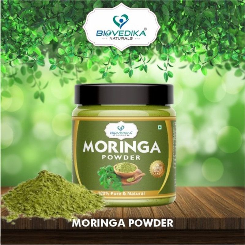biovedika Moringa Powder| Drumstick Tree | Contains 90 Nutrients and 46 Antioxidants  (200 g)