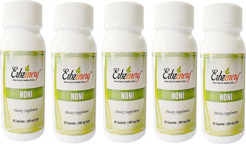 Erbzenerg Noni Capsule 60 | 500mg(Pack of 5)  (5 x 100 mg)