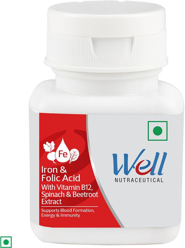 Well Modicare Iron & Folic Acid (60 tabs)  (60 Tablets)