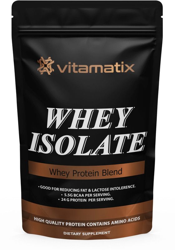 Vitamatix 100% Whey Protein Isolate Supplement Powder Advanced (OL303) Whey Protein  (600 g, Strawberry)