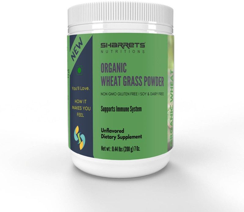 SHARRETS NUTRITIONS ORGANIC WHEAT GRASS POWDER  (200 g)