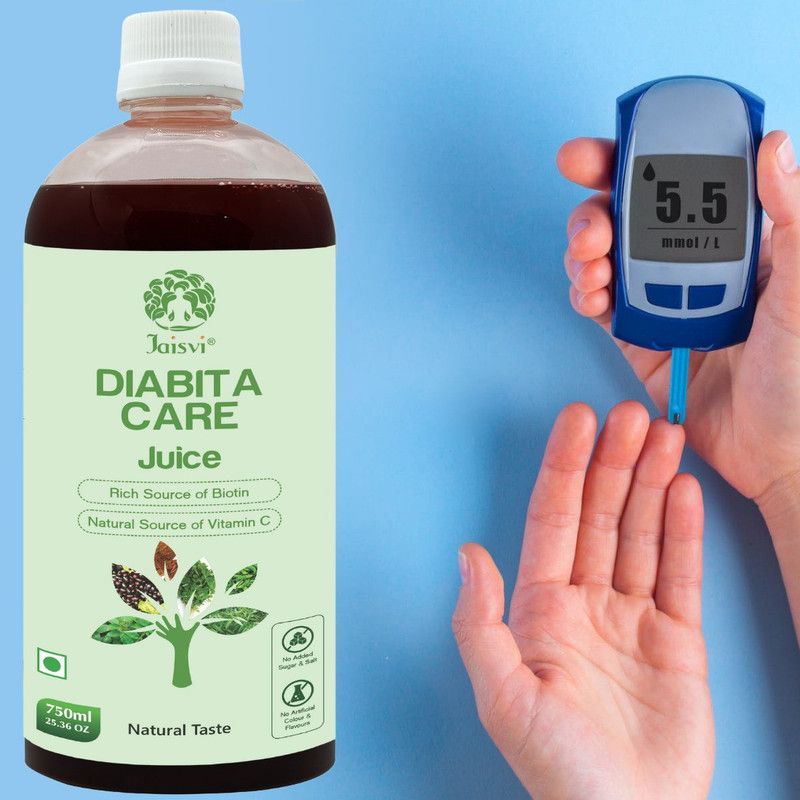 Jaisvi Diabita Care total Blood Sugar Optimizer Extra Strengthfor & Health 750ML Hydration Drink  (750 ml, Natural Taste Flavored)