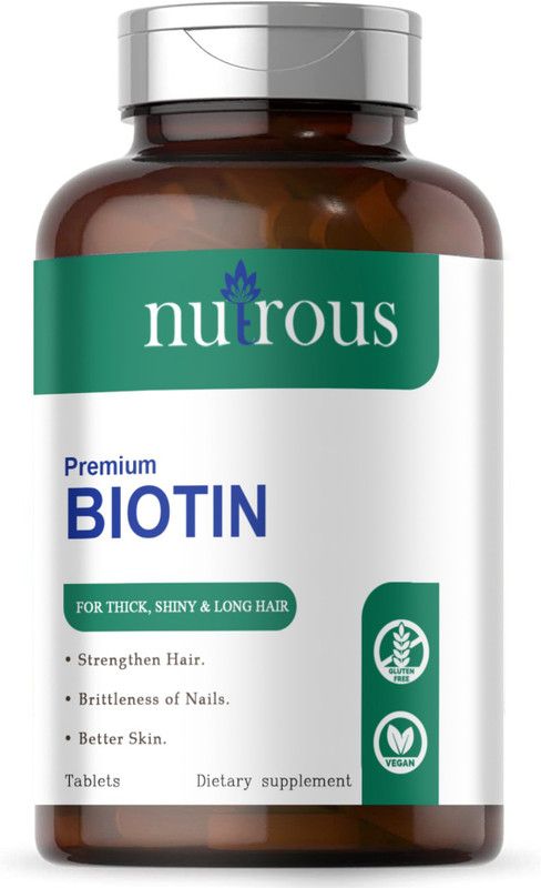 Nutrous Biotin Maximum Strength for Hair Skin & Nails Tablets (K93)  (60 Tablets)