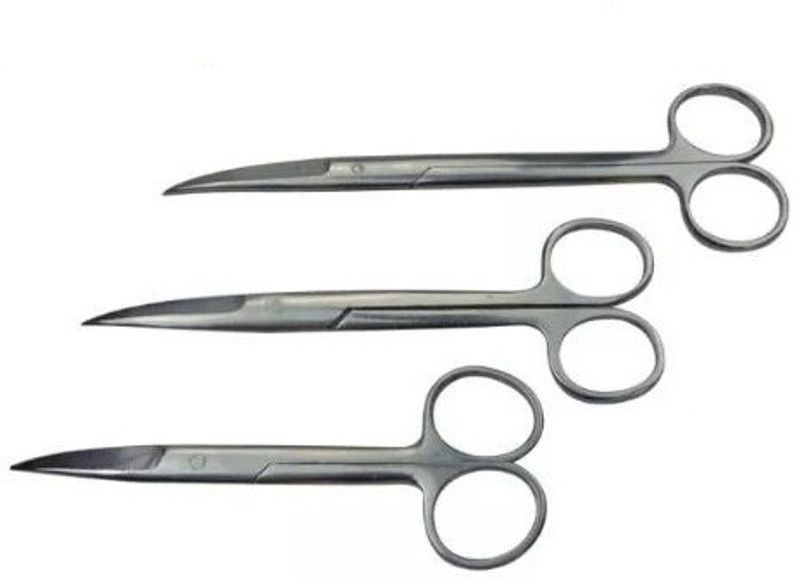 Forgesy operating Scissor (5 inch,6 Inch, 8 Inch) (Curved) Strong Cut Scissors  (Blunt/Blunt Blades)