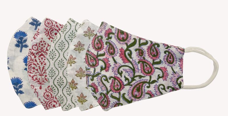 KOYA FAB TEX KFT M 030 Washable, Reusable Cloth Mask  (Multicolor, Free Size, Pack of 5)