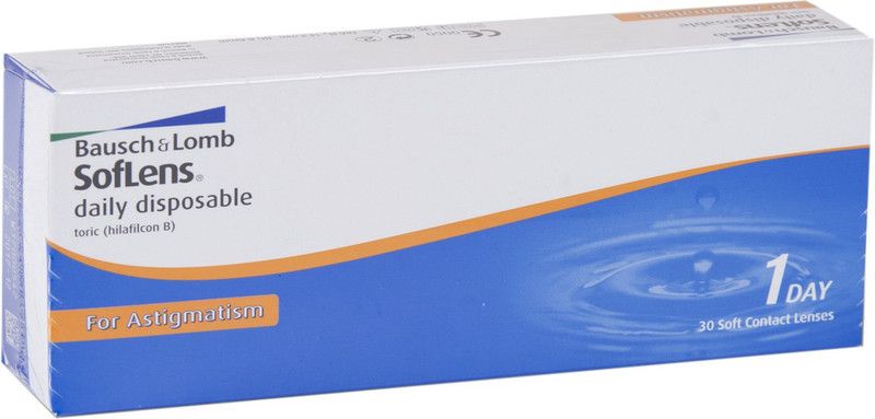 BAUSCH & LOMB Daily Disposable  (-7, Colored Contact Lenses, Pack of 30)