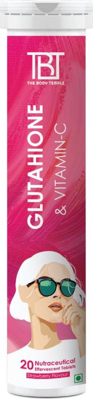The Body Temple Glutathione(500mg) & Vitamin C(40mg) effervescents Tablets(20 Tablets)  (20 Tablets)