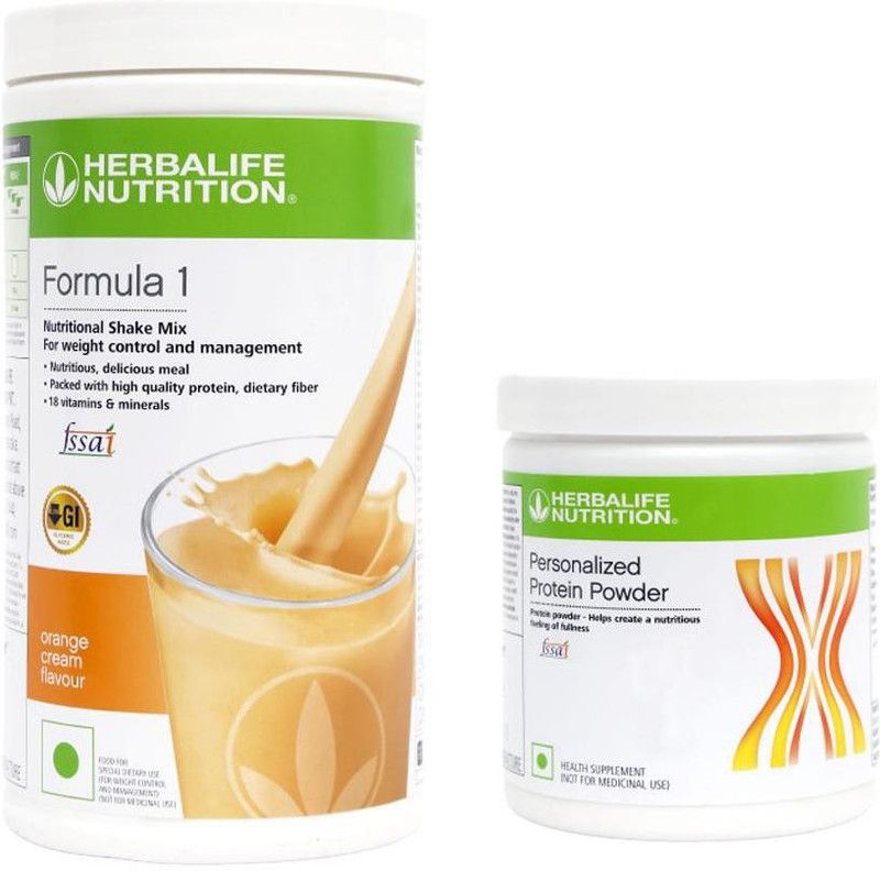 HERBALIFE Formula1 Shake - Orange Flavor With Personalized Protein Powder 200 Gram Plant-Based Protein  (700 g, Orange)
