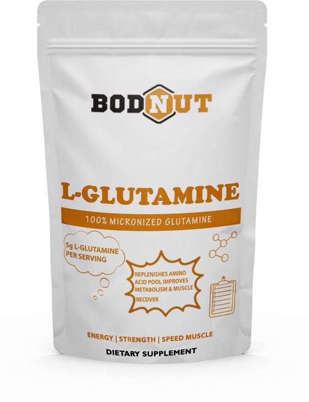 Bodnut Pure 100% L-Glutamine - Glutamine Premium (OL99) Glutamine  (300 g, Unflavored)