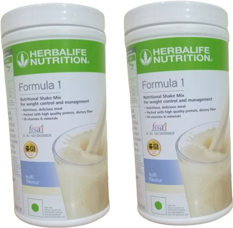 HERBALIFE Formula 1 Nutritional Shake Kulfi Flavour 2 Pcs Combo Pack Plant-Based Protein  (1000 g, Kulfi)