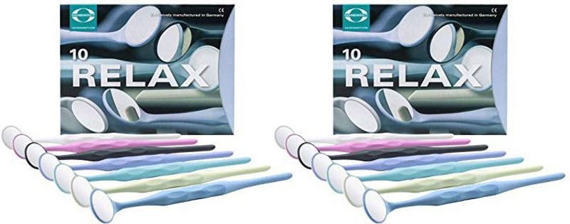 Dentosmile Dental Hahnenkratt Relax FS Rhodium Mouth Mirrors Size No. 5 / Dental Mirror Dental Tools / Mouth Mirror for Oral Care / Dental Hygiene Teeth Cleaning Mirror Dental Elevator