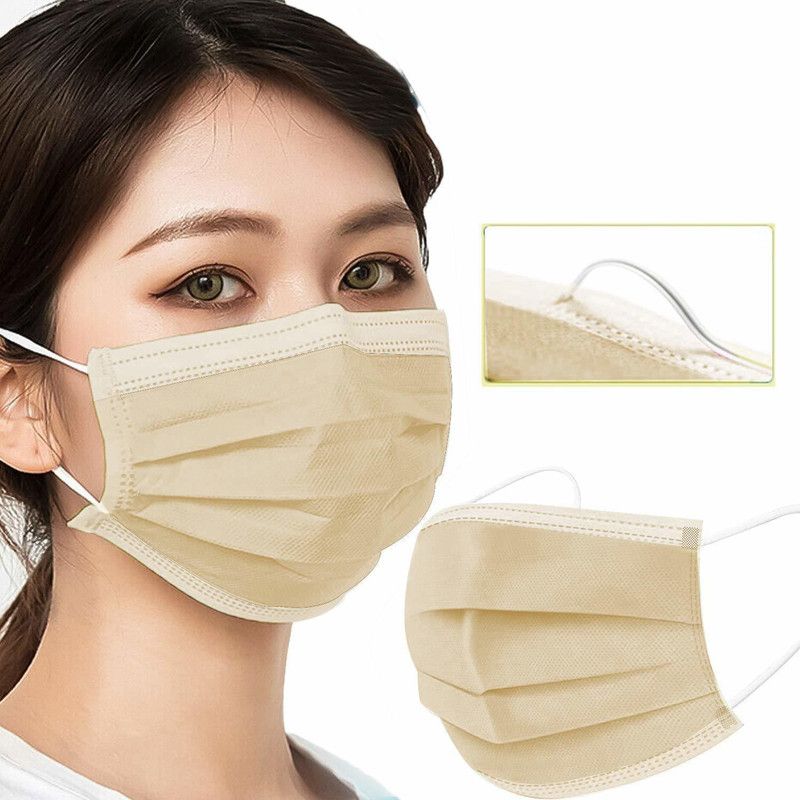 PALOMINO PL_Sur Mask_25_Biege Surgical Mask  (Free Size, Pack of 500, 3 Ply)
