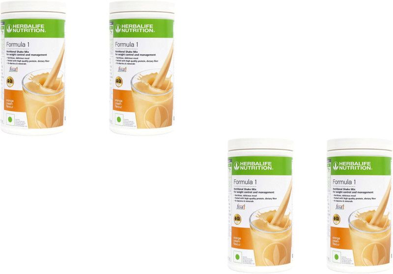 HERBALIFE Formula 1 ShaK ORANGE Flavour For Weight Loss 4 PCS Protein Shake  (2000 g, ORANGE)