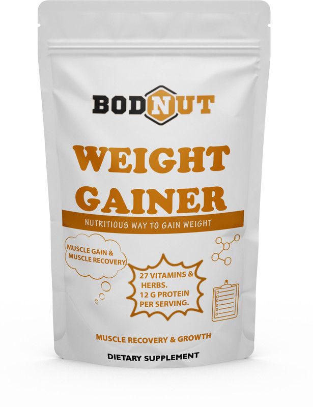 Bodnut Super Gainer XXL Weight Gainers/Mass Gainers Advanced (OL232) Weight Gainers/Mass Gainers  (500 g, Strawberry)