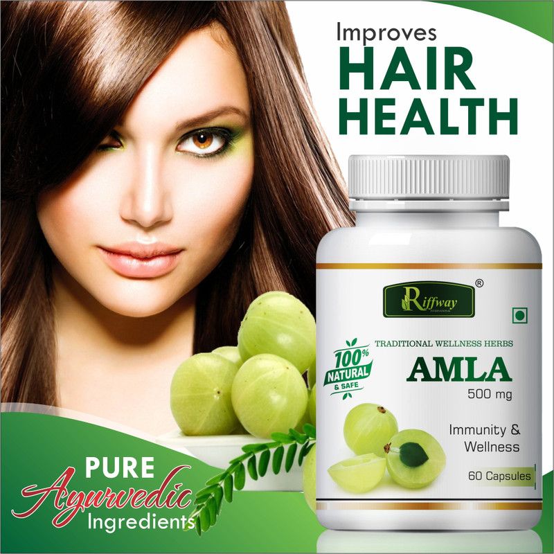 Riffway Amla Herbal Capsules For protects body against infection Total AYurvedic  (60 No)