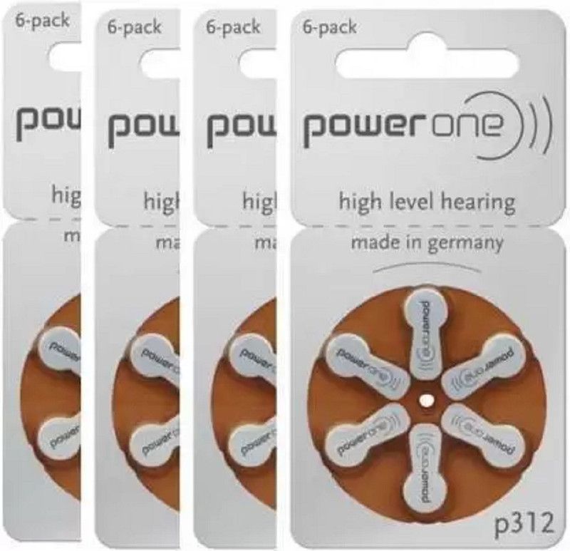 VHS P312 Zinc Air Battery pack of 5 (30 batteries) Power One Stethoscope Case P312 Zinc Air Hearing Aid Battery pack of 5 strips( 30 batteries) Stethoscope Case  (Silver)
