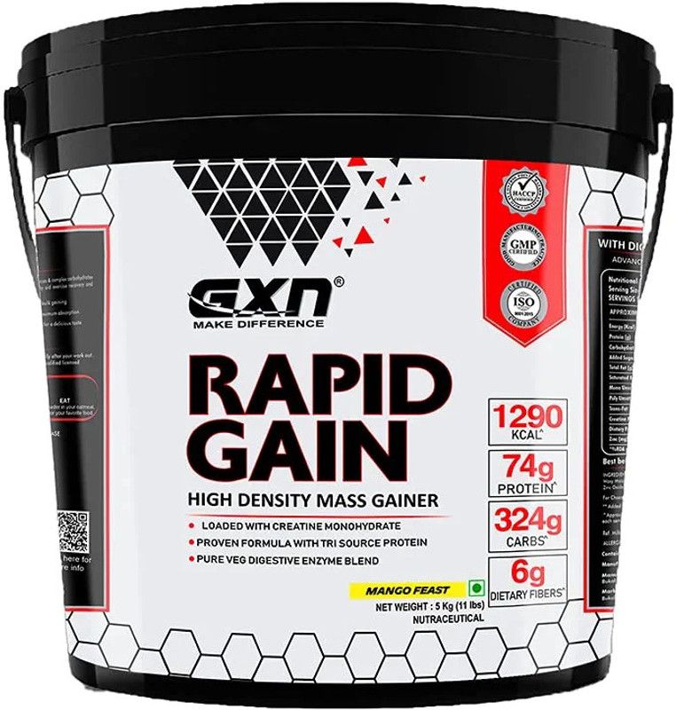 GXN RAPID GAINER MANGO FEAST Whey Protein  (5 kg, MANGOFEAST)