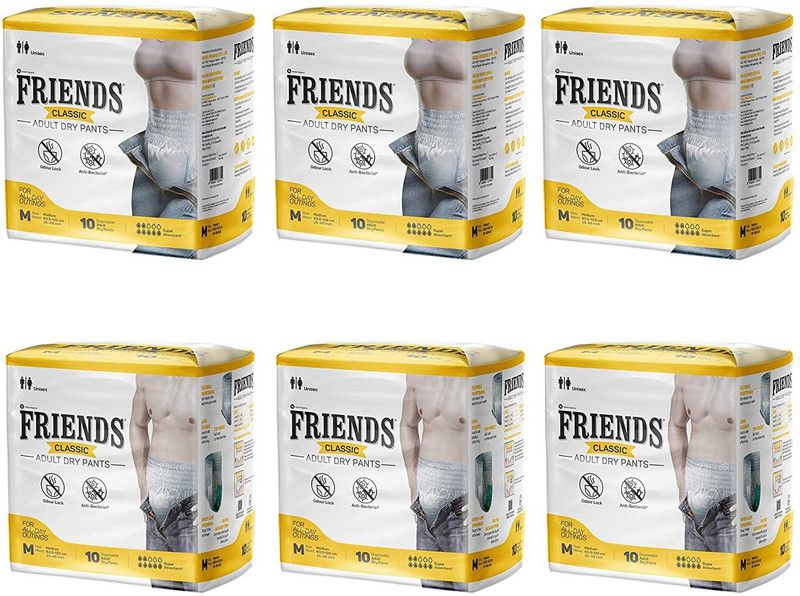Friend CLASSIC ADULT DRY PANTS - MEDIUM Adult Diapers - M  (60 Pieces)