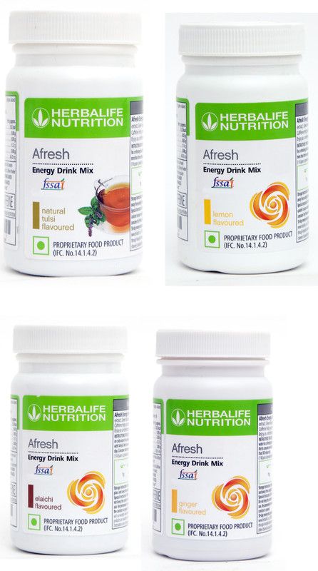 HERBALIFE Afresh Tusli Energy Drink  (4x50 g, Peach Flavored)