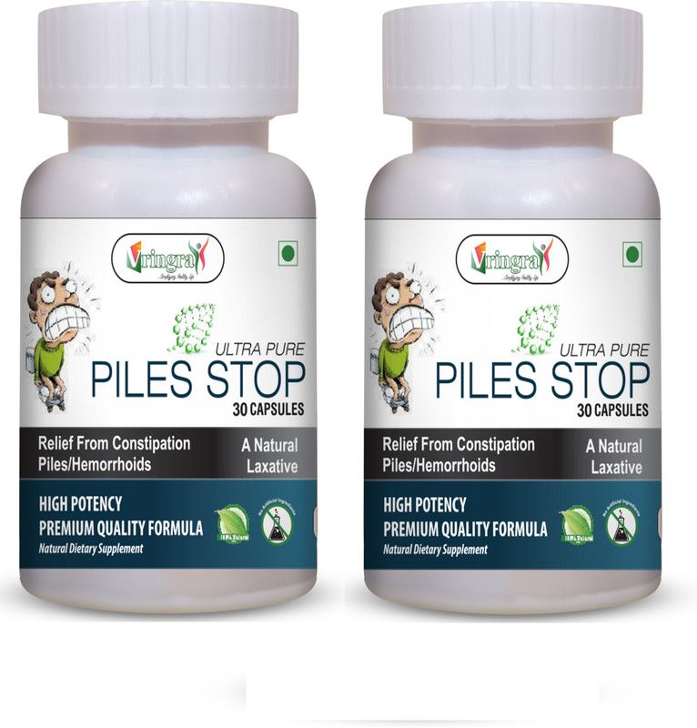 Vringra Piles Capsules - Piles Free Capsules - Piles Medicine - Piles (Pack Of 2)  (2 x 30 No)