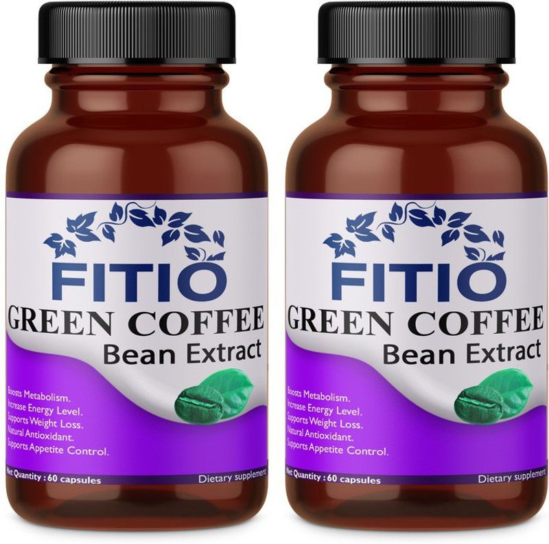 FITIO Green Coffee Beans Extract Weight Loss Capsules (Pack Of 2) Pro  (2 x 60 No)