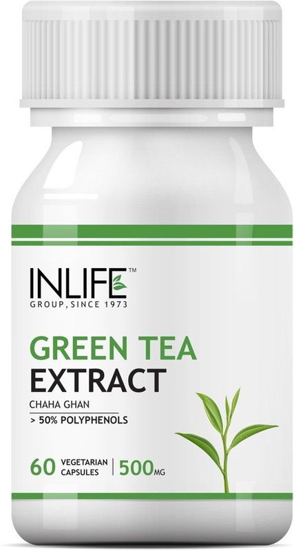 Inlife Green Tea Extract 60 Vegetarian Capsules  (500 mg)