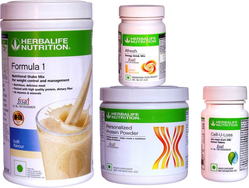 HERBALIFE Extraordinary Weight Loss Combo - Formula 1,PPP & Afresh With Cell U Loss Tablet Energy Drink  (800 g, Kulfi & Ginger Flavored)
