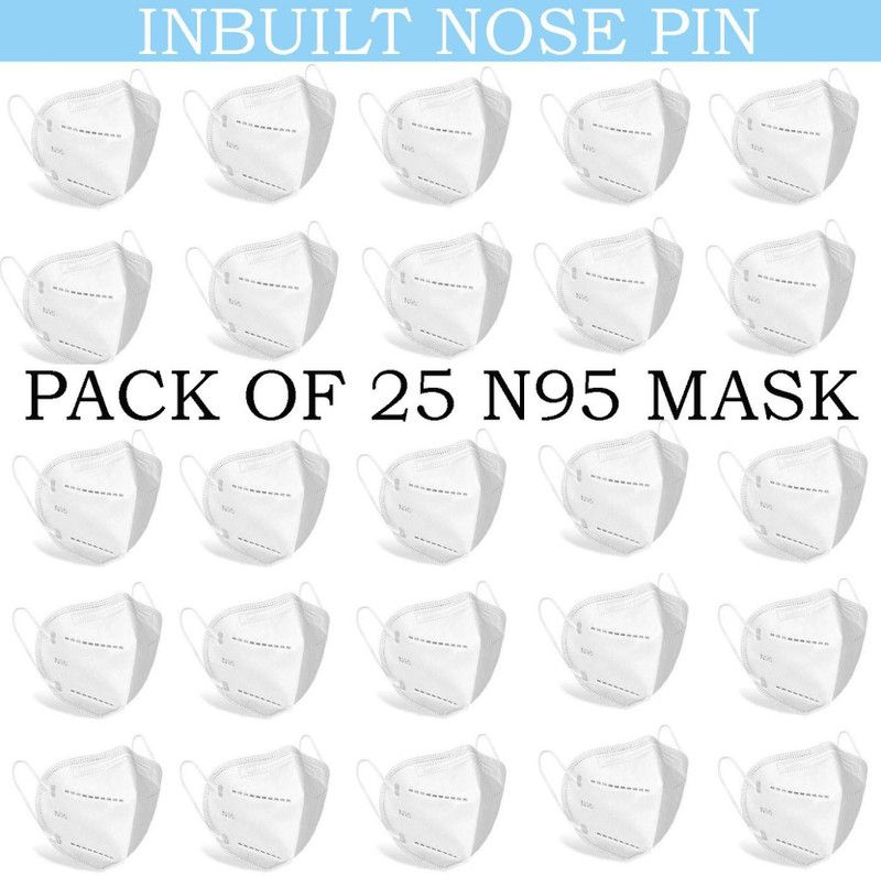 Nea N95 MASK WASHABLE ,REUSABLE FACE MASK BIS Certified FFP2 S MASK ,For Men , Women mask respirator GV601 -02 Water Resistant, Reusable, Washable  (White, Free Size, Pack of 25)