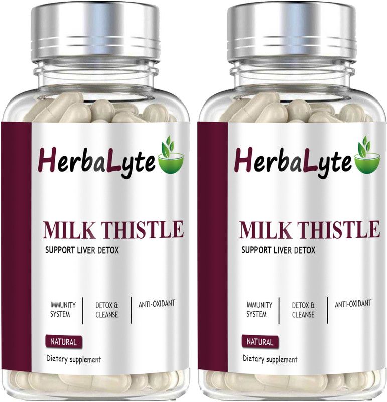 HERBALYTE Milk thistle for liver support and liver detox for men and women (G33) Advanced  (120 No)