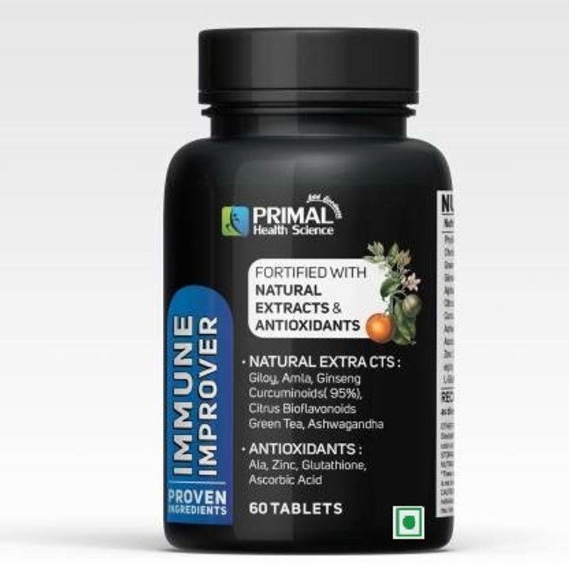 PRIMAL HEALTH SCIENCE IMMUNE IMPROVER for Immunity Booster, Vitamin C, Giloy, Amla, Zinc, Ashwagandha  (60 Tablets)