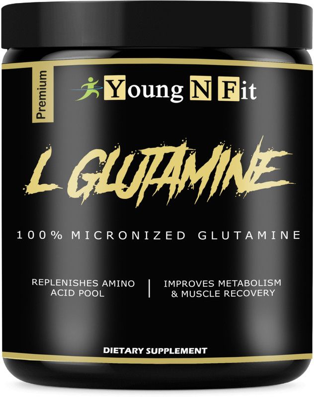 Young N Fit Nutrition Pure 100% L-Glutamine - Glutamine (S99) Advanced Glutamine  (300 g, Unflavored)