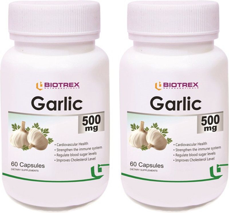 BIOTREX NUTRACEUTICALS Garlic - 500mg (60 Capsules)  (2 x 30 mg)