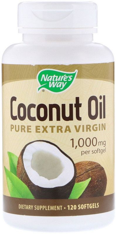 Nature's Way Nature's Way, Coconut Oil, Pure Extra Virgin, 1,000 mg, 120 Softgels  (120 No)
