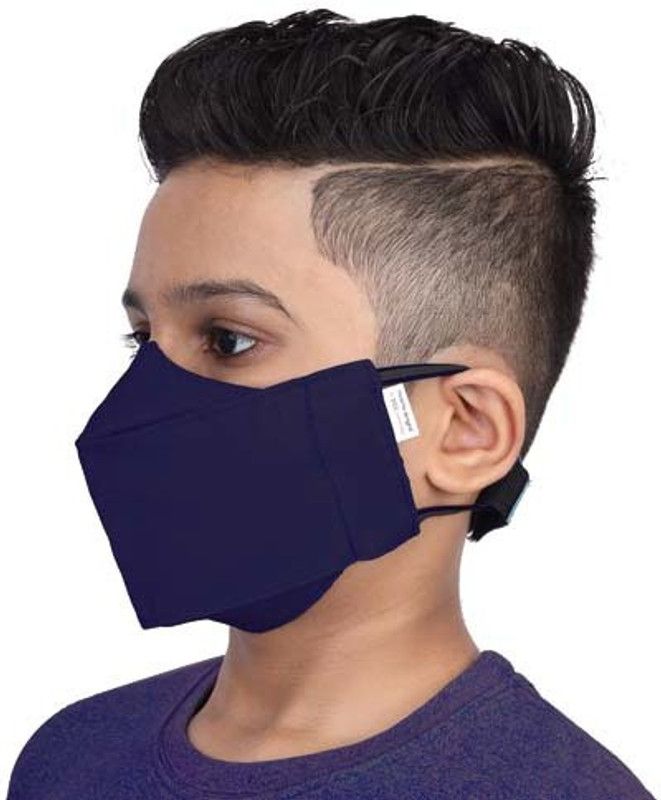 Pearlie Bright CHILD ANTIVIRAL ANTIFUNGAL MASK 7502 NAVY BLUE Reusable, Washable, Water Resistant Cloth Mask  (Blue, S, Pack of 1)