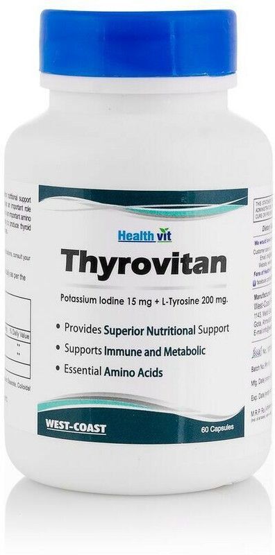 HealthVit Thyrovitan L-Tyrosine+Iodine 60 Capsules  (60 No)