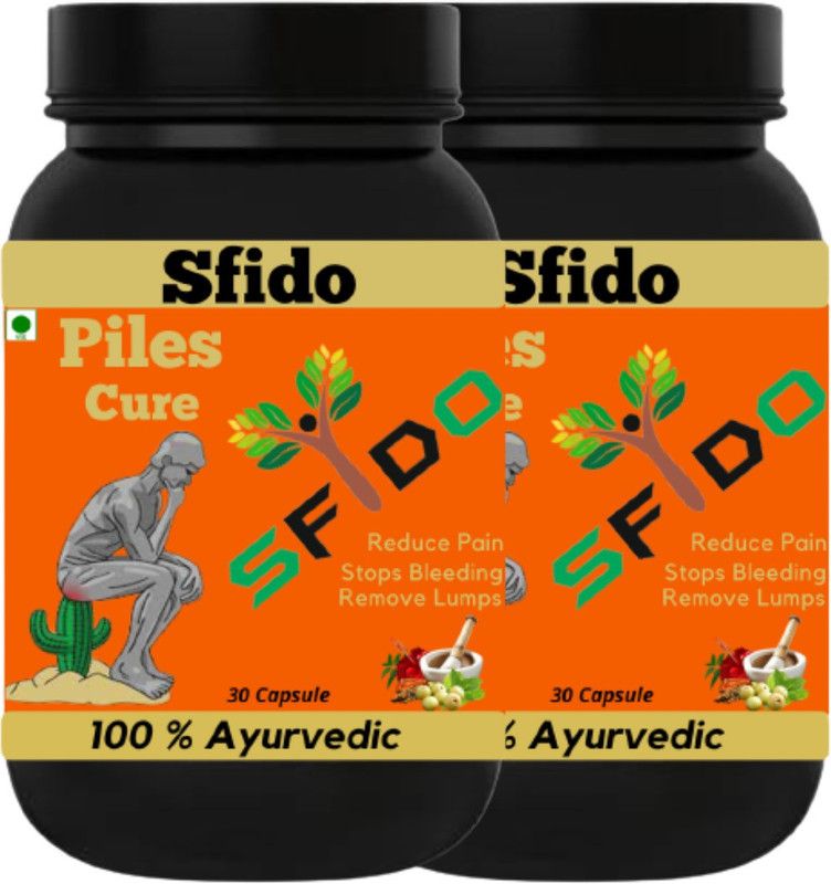 Secure Healthcare Piles Cure, Stop Bleeding, Stop Piles, Pain, Unflavor, Pack of 2  (2 x 30 Capsules)