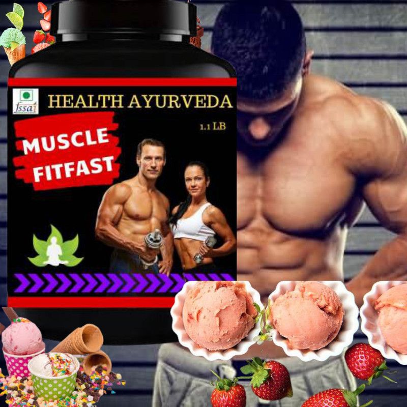 Vitara Healthcare Muscle FitFast, Whey Protein, Growth Body Muscle, Flavor Strawberry, Pack of 1  (0.5 kg)