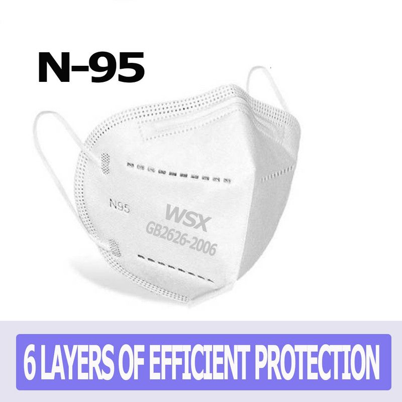 VYBBA N-95 Mask With 6 Layer Protection Medical Grade Comfortable Wear With Nose Pin Reusable WSX-GB2626-2006 _1  (White, Free Size, Pack of 1)