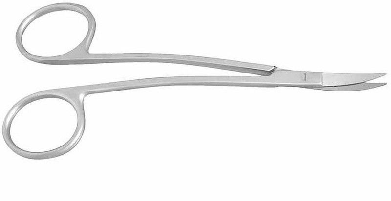 Forgesy SS WHITE - Dental Lagrange Scissors Curved And Angled Dissecting Scissors  (Blunt/Sharp Blades)