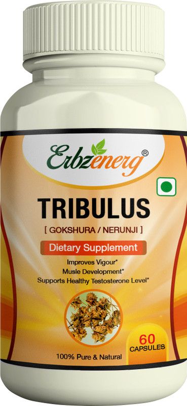 Erbzenerg TRIBULUS CAPSULES FOR MUSCLE STRENGTH AND BODY BUILDERS  (60 Capsules)